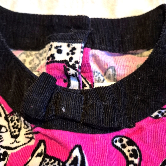 Gymboree Tails of the City girls size 4T corduroy short sleeve dress kitty VGUC - Picture 3 of 5